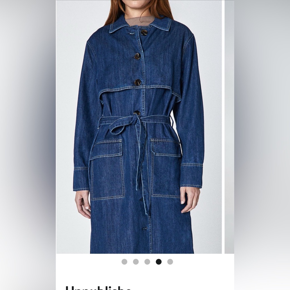 Unpublished Suki Denim Trench coat size Medium